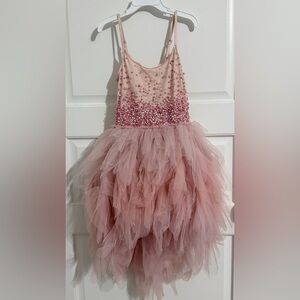 Tutu Du Monde Blush Pink pearl and stone embellished Tulle Dress